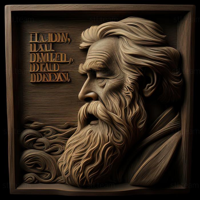 3D model A Song about Myself Walt Whitman 1855 (STL)